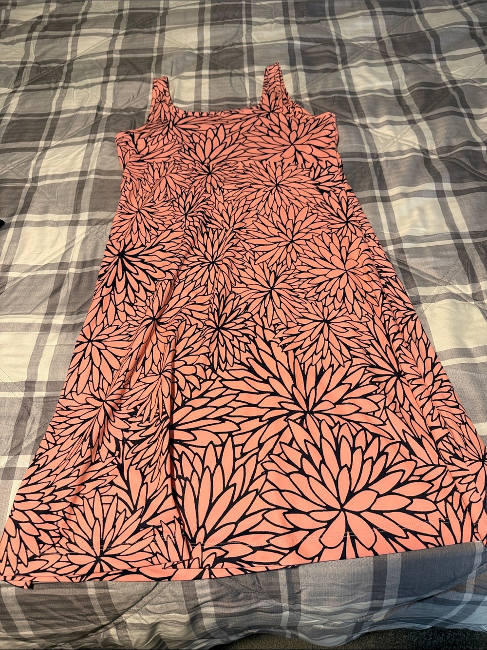 Columbia Coral Pink Floral Midi Dress size M